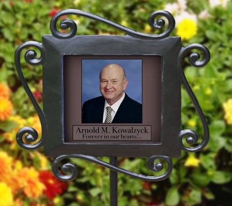Custom Photo Memorial Garden Stake Personalized Memorial Etsy