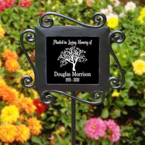 Personalized Memorial Garden Stake, Any Message, Any Saying, Planted in Loving Memory, Memorial Sympathy Gift,  Marker