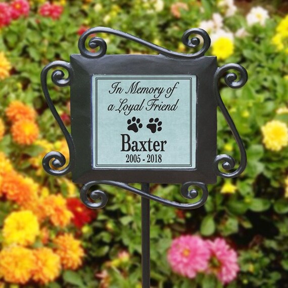 Personalized Pet Memorial Garden Stake Custom Dog Cat
