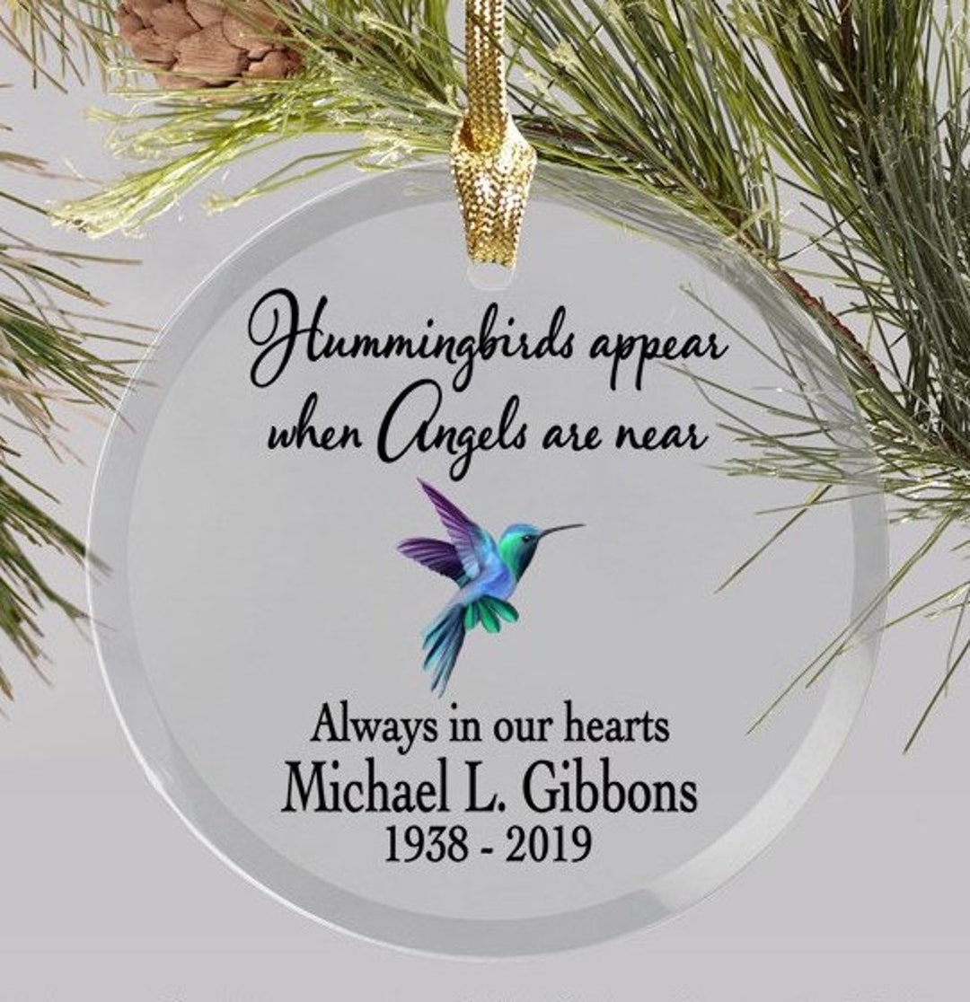 Personalized Memorial Glass Ornament Christmas Ornament Etsy