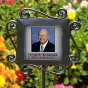 Personalized Garden Stake Photo Memorial Garden Stake, Grave Marker Memorials, Grave Side Decor, Memorial Garden, Temporary Gravestone,