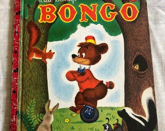 Vintage Walt Disney's Bongo Mickey Mouse Club Book, 1948 “A” Edition