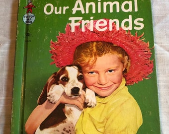 Vintage Our Animal Friends Rand McNally Tip Top Elf Book