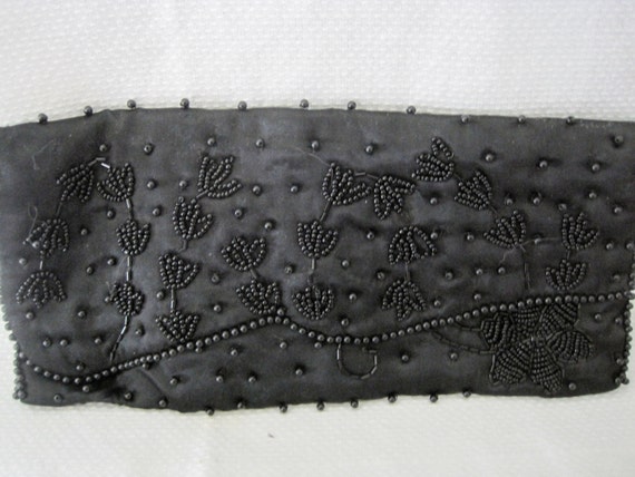 Vintage 50's Black Beaded Bag