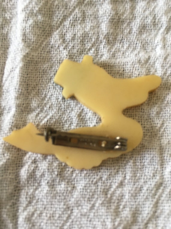 Vintage Kitschy Celluloid Duck Pin. - image 5