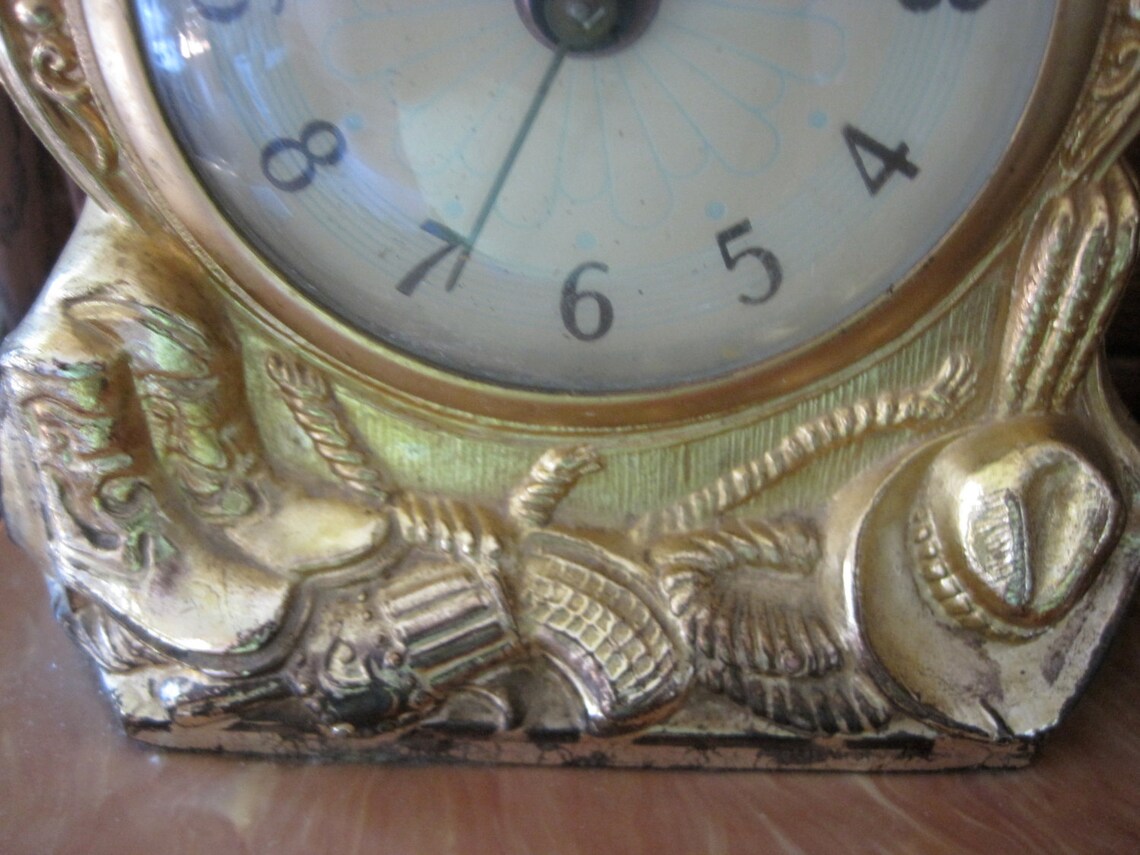 Antique United Clock Corp. Horse Statue & Clock Etsy