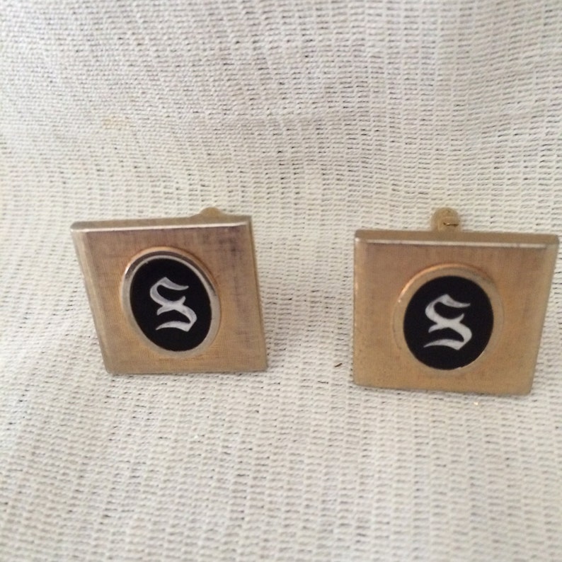 Vintage Swank Initial S Cuff Links