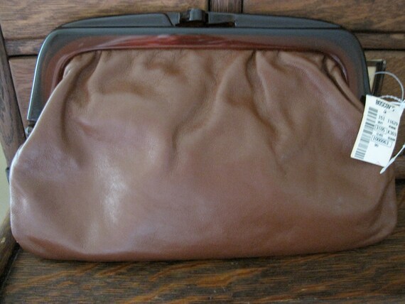 genuine leather clutch