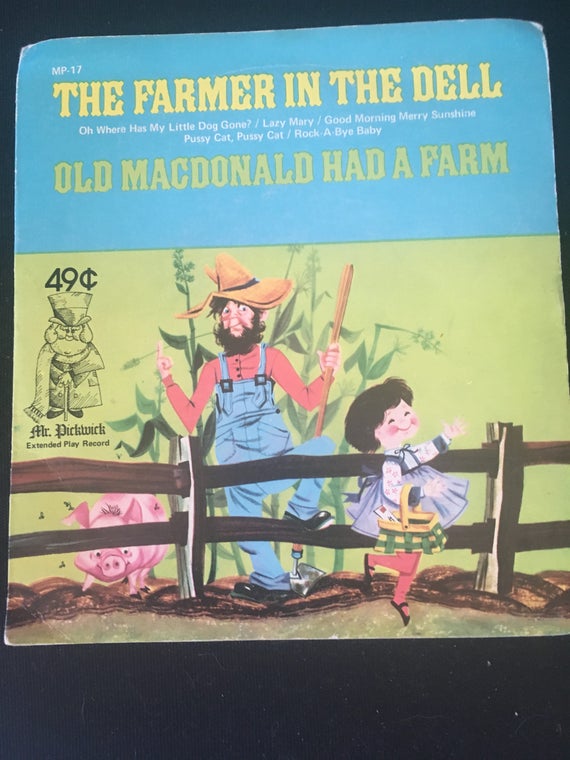Vintage Farmer In The Dell And Old Mcdonald Had A Farm Mr Etsy