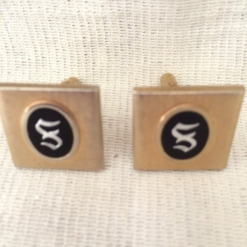 Vintage Swank Initial S Cuff Links