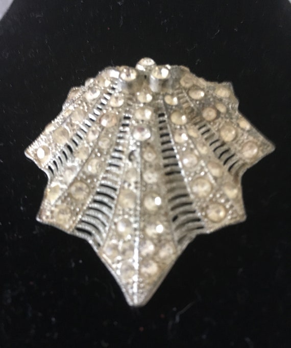 Stunning Art Deco Antique  Rhinestone Dress Clip - image 10