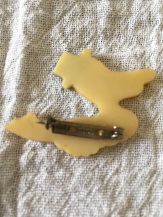 Vintage Kitschy Celluloid Duck Pin. - image 6