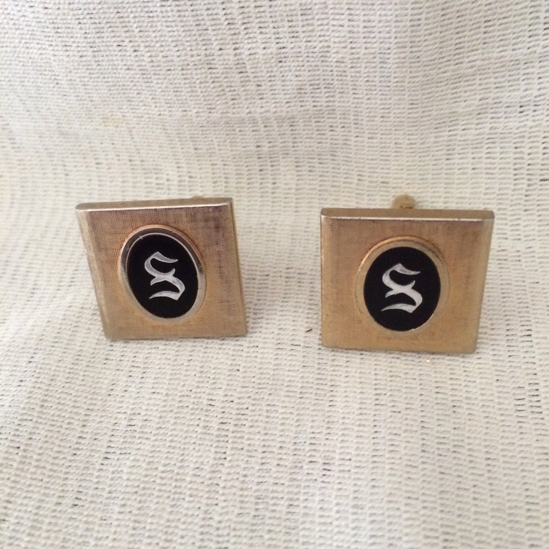 Vintage Swank Initial S Cuff Links