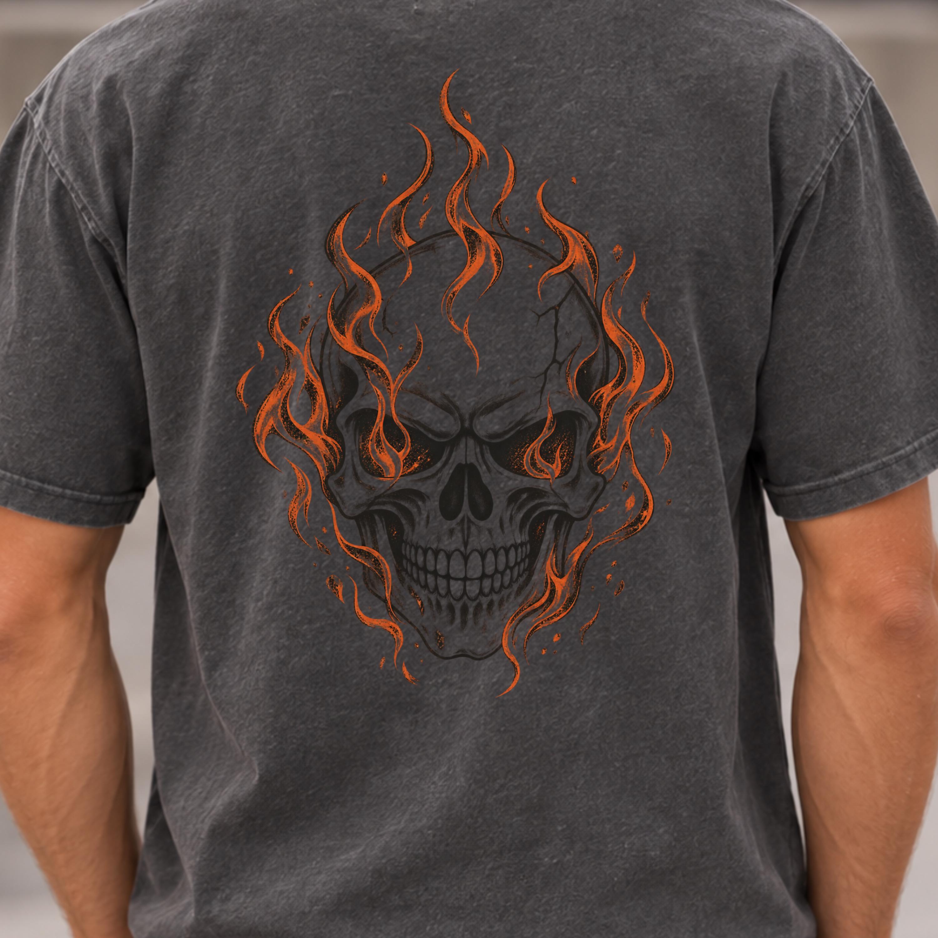 Flaming Skeleton Shirt - Etsy