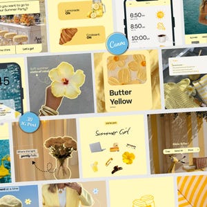 Pastelgele UGC-mediakit Instagram-sjablonen | Canva-carrousels voor de zomer