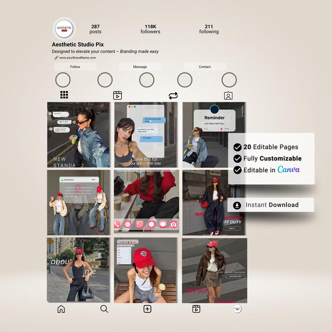 Ios Core Template for Instagram Influencers & Social Media Managers ...