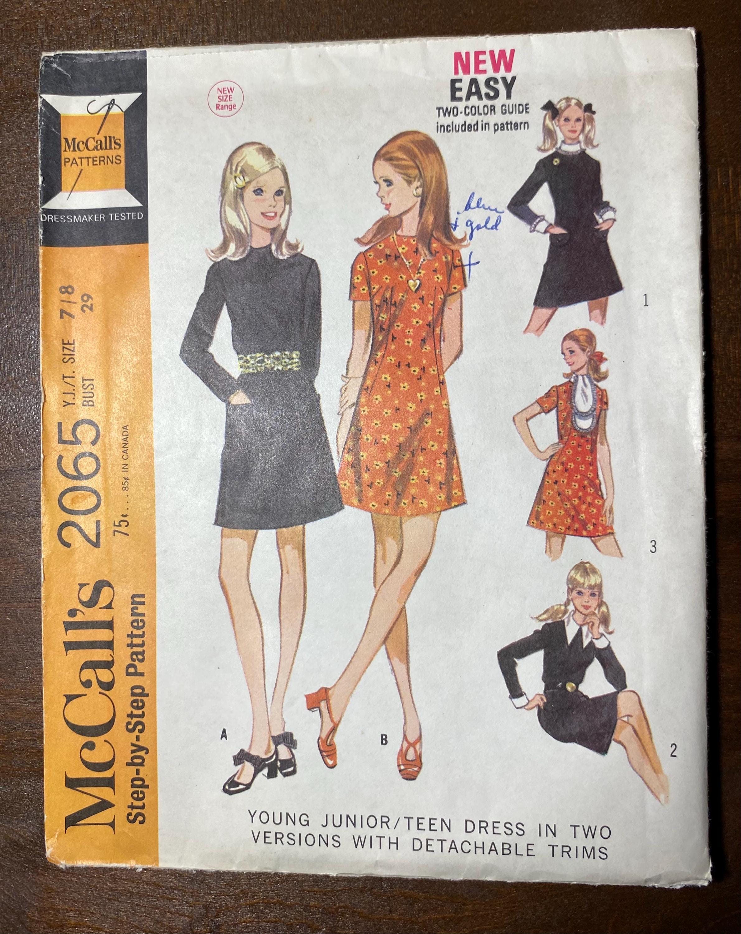 green emerald velvet dress McCall's 1969 Spring Catalog Vintage Magazine
