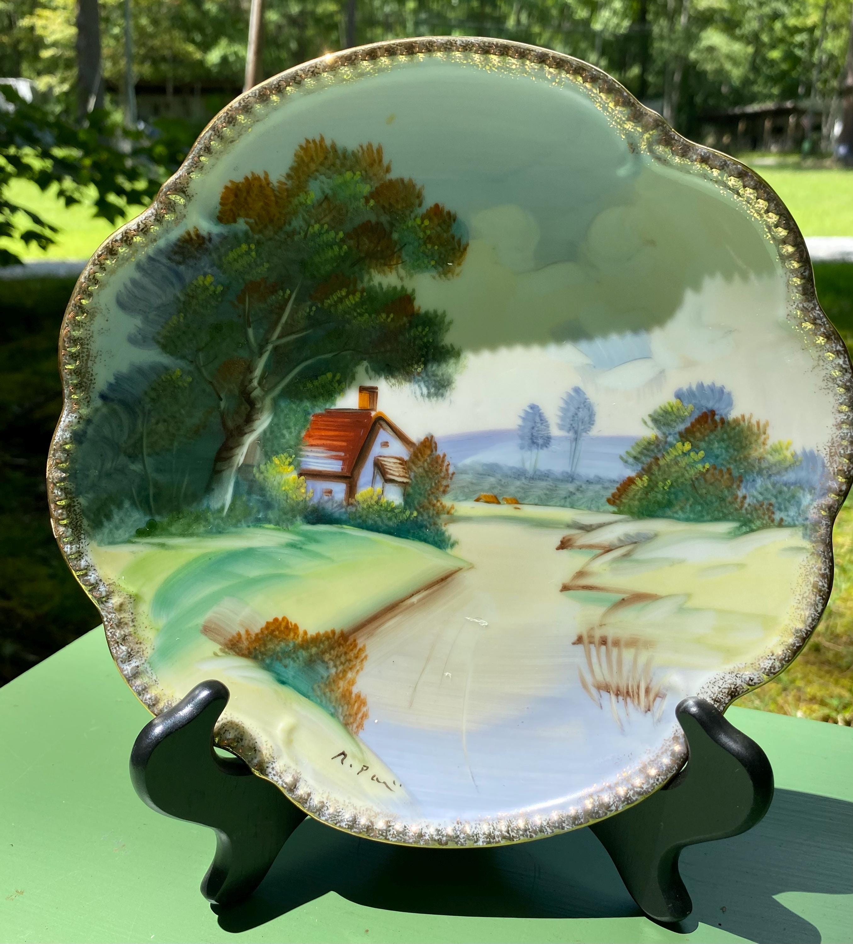 Landscape Painted Plate - Etsy