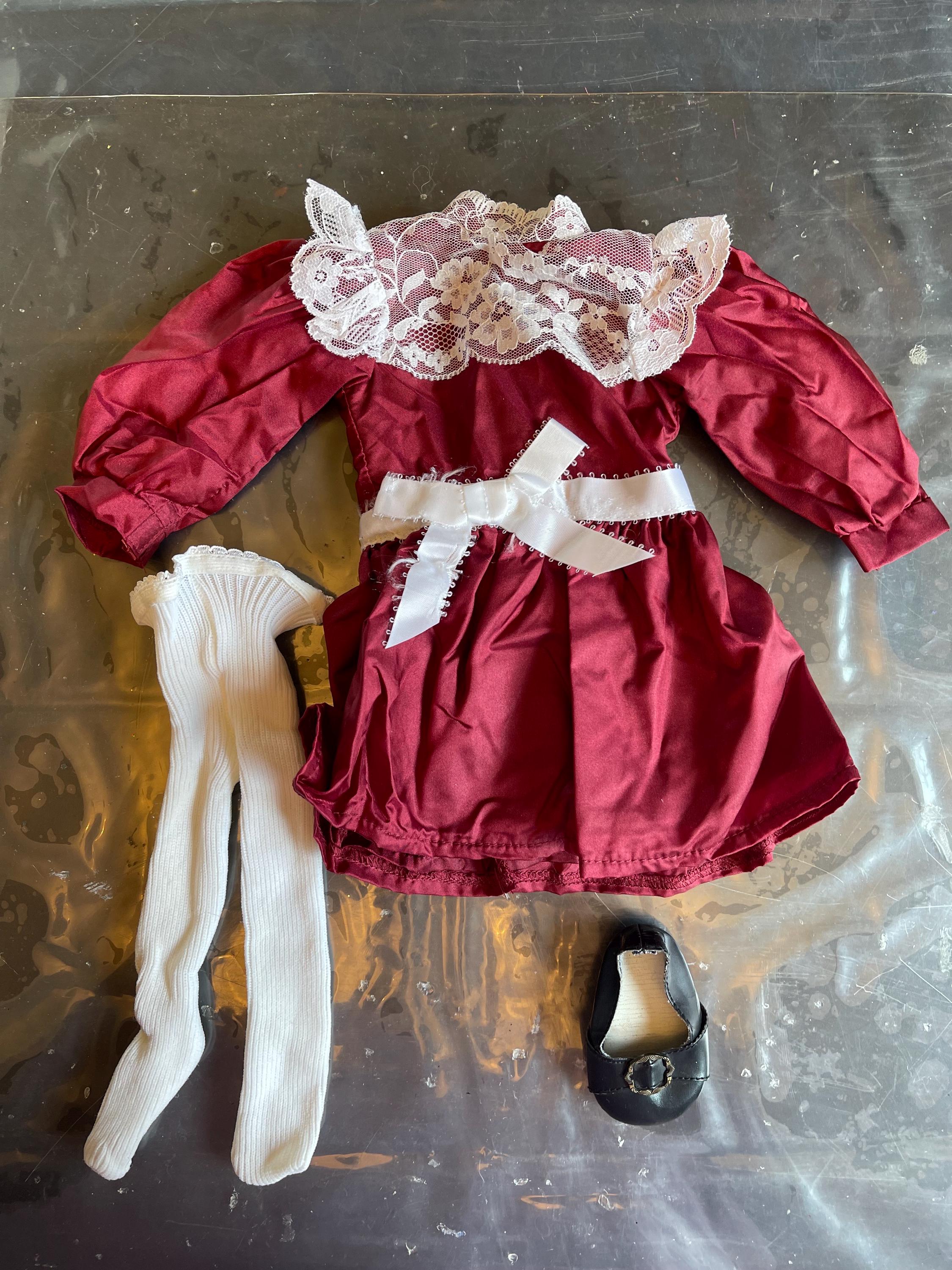 samantha parkington christmas dress Costume for Girls Samanthas Christmas Dress