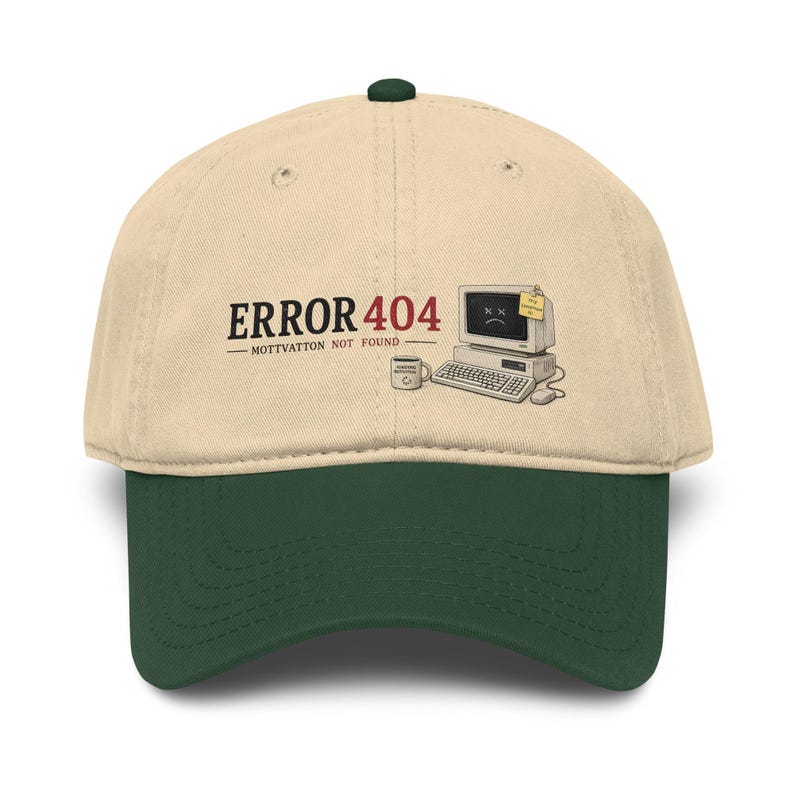 Error 404 Hat, Funny Programmer Cap, Coder Baseball Hat, Tech Meme Cap, Geek Gift, Unisex Dad Hat