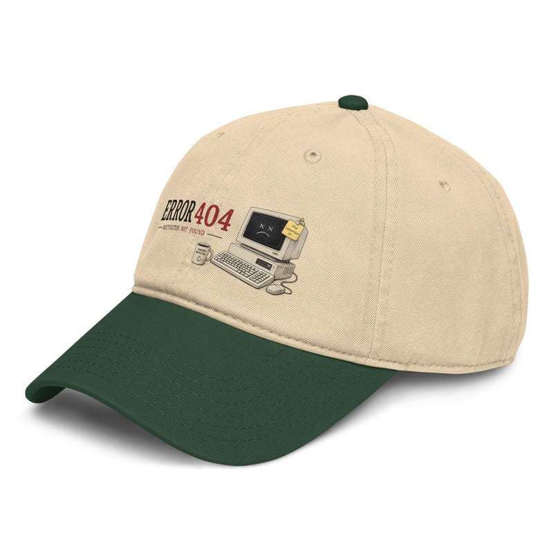Error 404 Hat, Funny Programmer Cap, Coder Baseball Hat, Tech Meme Cap, Geek Gift, Unisex Dad Hat