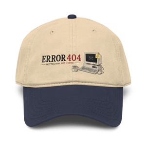 Error 404 Hat, Funny Programmer Cap, Coder Baseball Hat, Tech Meme Cap, Geek Gift, Unisex Dad Hat