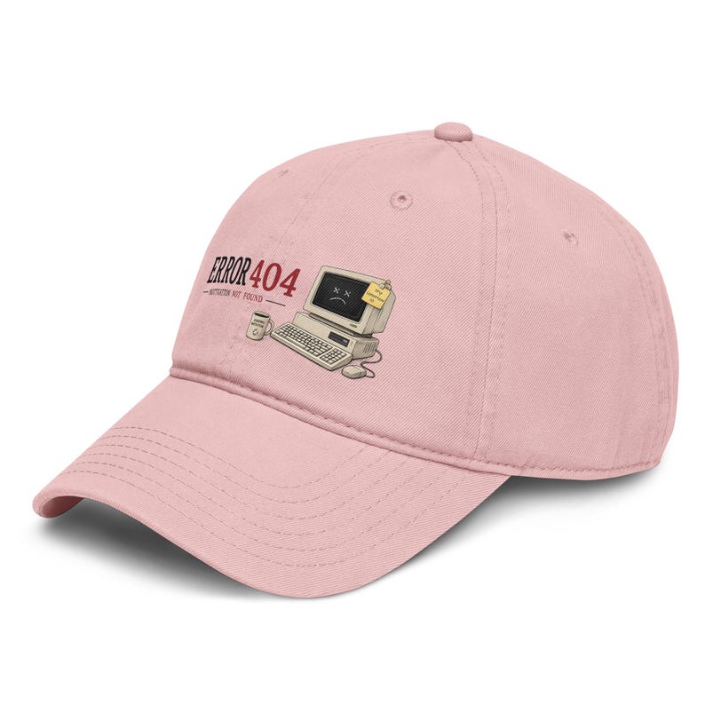 Error 404 Hat, Funny Programmer Cap, Coder Baseball Hat, Tech Meme Cap, Geek Gift, Unisex Dad Hat