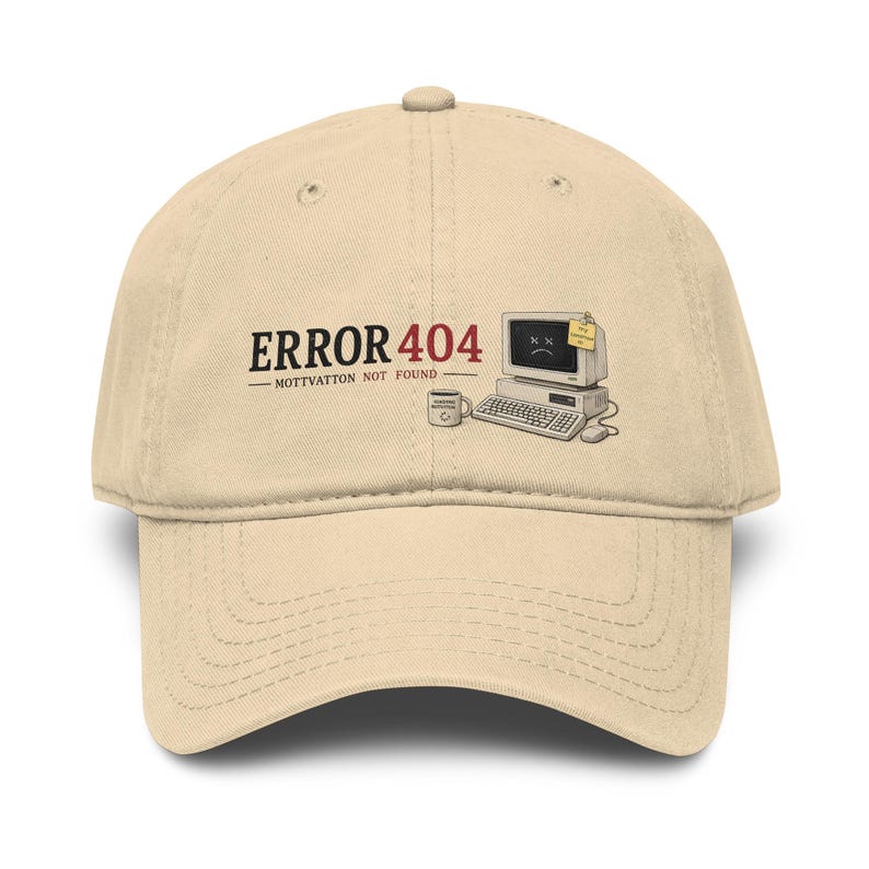 Error 404 Hat, Funny Programmer Cap, Coder Baseball Hat, Tech Meme Cap, Geek Gift, Unisex Dad Hat