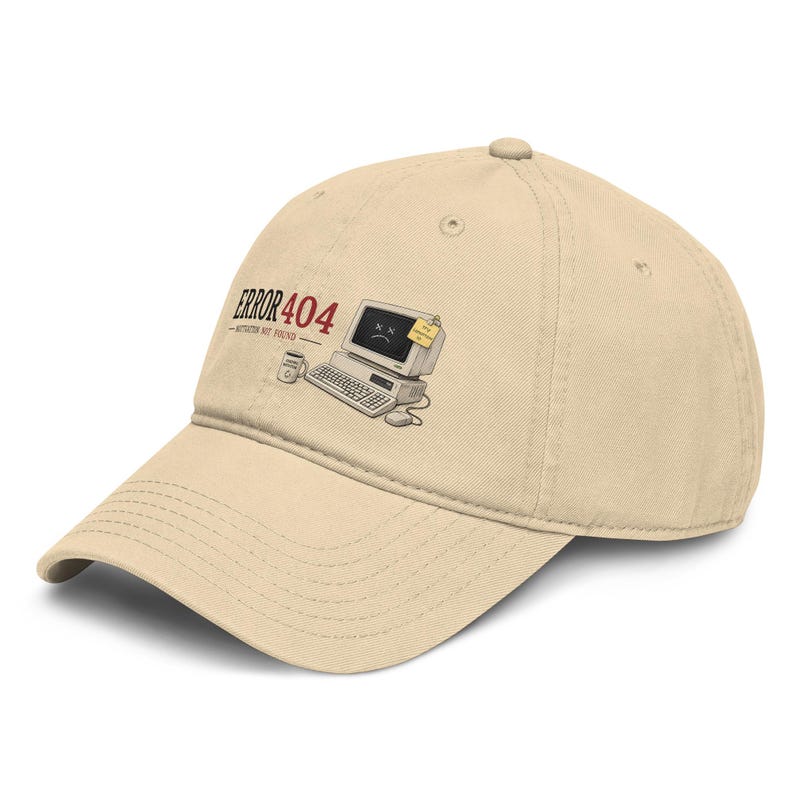 Error 404 Hat, Funny Programmer Cap, Coder Baseball Hat, Tech Meme Cap, Geek Gift, Unisex Dad Hat