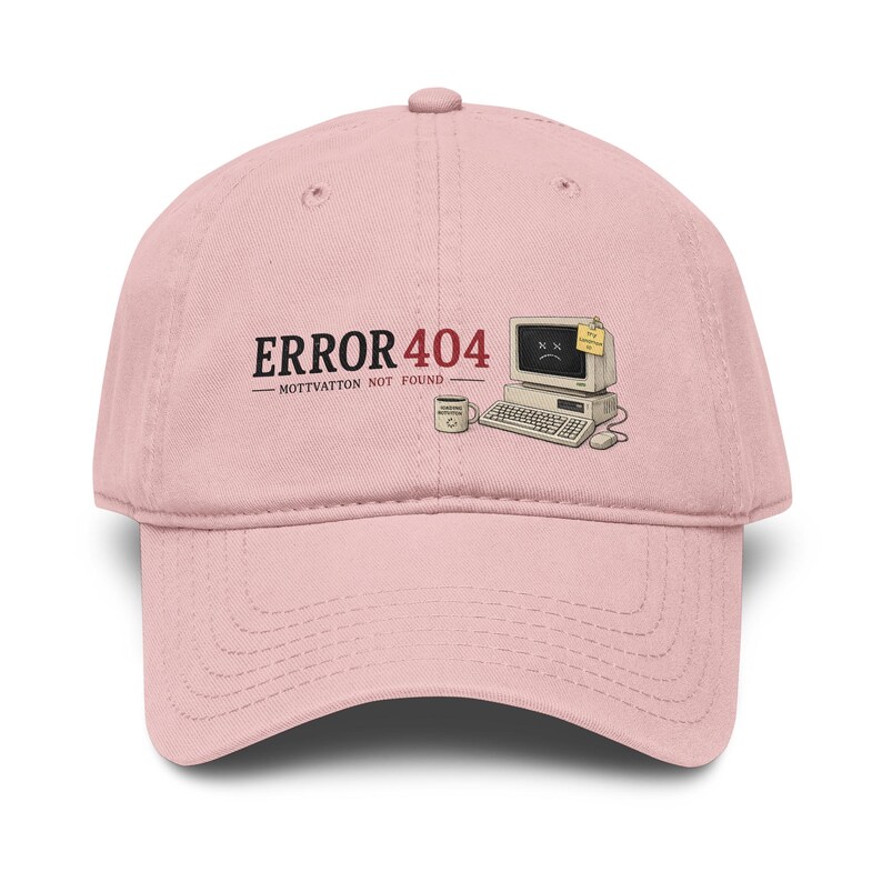 Error 404 Hat, Funny Programmer Cap, Coder Baseball Hat, Tech Meme Cap, Geek Gift, Unisex Dad Hat