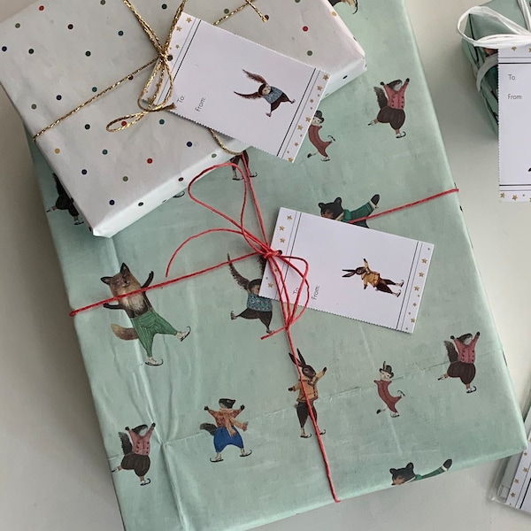 Eco Gift Wrap, sustainable wrapping paper, recycled, compostable, earth friendly, DISCOUNTED for MISPRINT, slightly blemished