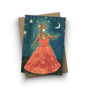 Carte unique / Harriet's Grand Opera / intérieur vierge / format A6 / enveloppe incluse / oeuvre de Jahna Vashti