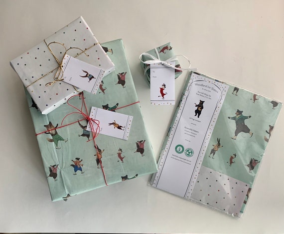 Eco Gift Wrap, Sustainable Wrapping Paper, Recycled, Compostable, Earth  Friendly, DISCOUNTED for MISPRINT, Slightly Blemished 