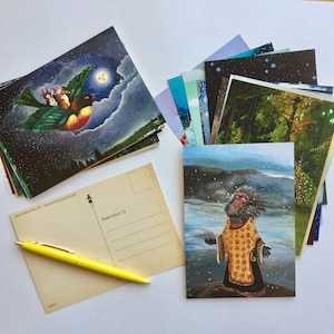 Postcards over 55 Designs / surprise pack / assorted collection / by Jahna Vashti