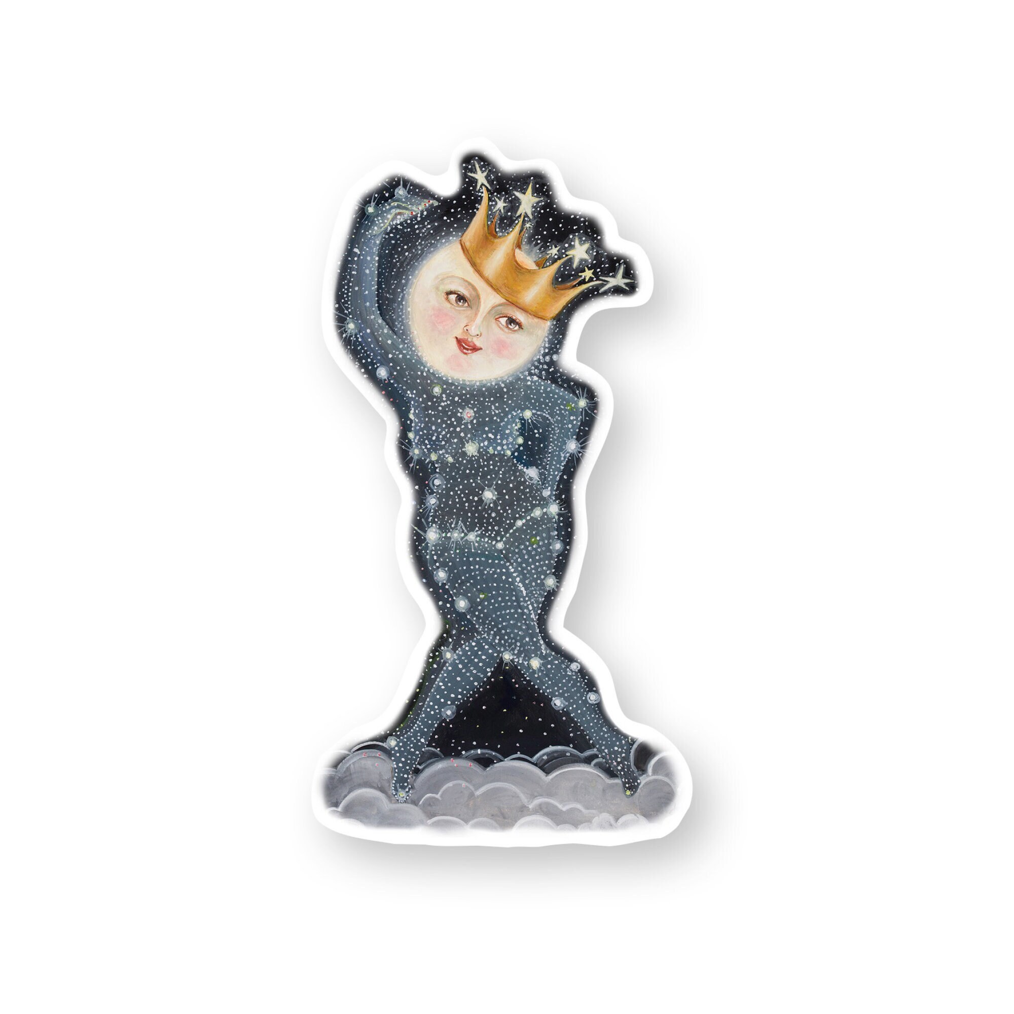 Sister Moon Vinyl Sticker / artwork by Jahna Vashti