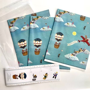 Eco Gift Wrap / 3 large sheets plus matching gift tags / Double Sided / plastic free sleeve / compostable / artwork by Jahna Vashti image 7