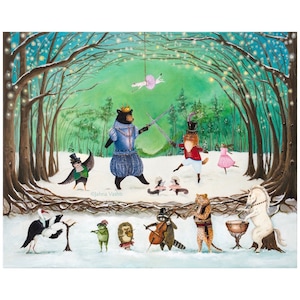 Large Archival Fine Art Print / The Waltz of Winter / 18x24 Giclée / artwork by Jahna Vashti