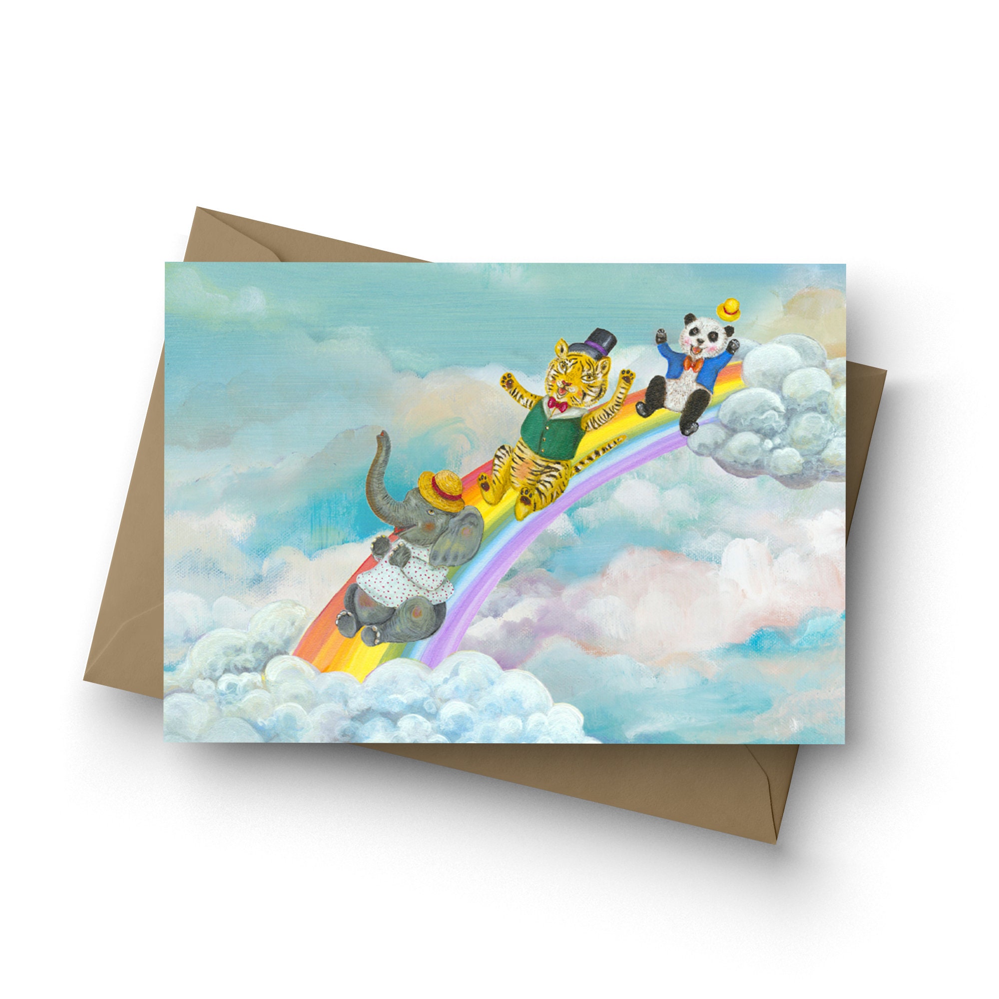 Single Card Weeeee kid's birthday baby shower tiger - Etsy 日本