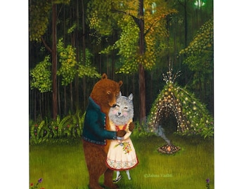 Large Archival Fine Art Print / Swept off Her Feet / 18x24 Giclée / artwork by Jahna Vashti
