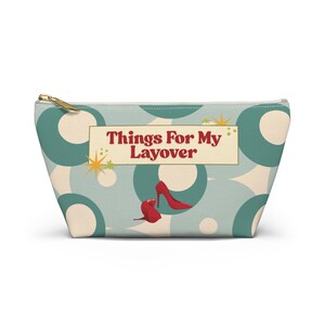Airplane essentials pouch for travel packing and luggage organizer Travel gift for flight attendants Pilot gift Travel toiletry bag