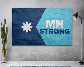 Minnesota Strong Flag – Stand With Minnesota, North Star Pride, Resilience Decor