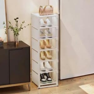 Organizador de zapatos apilable: estante de almacenamiento ajustable que ahorra espacio