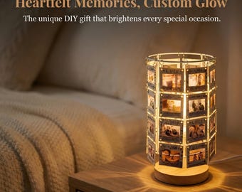 Unique Valentine's Day DIY Reversible Photo Lamp Craft - Custom Birthday Gift for Girlfriend, Boyfriend