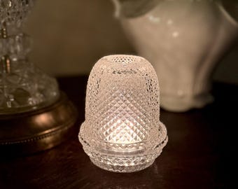 Vintage Clear Glass Fairy Lamp – Two-Piece Design, Unused Condition