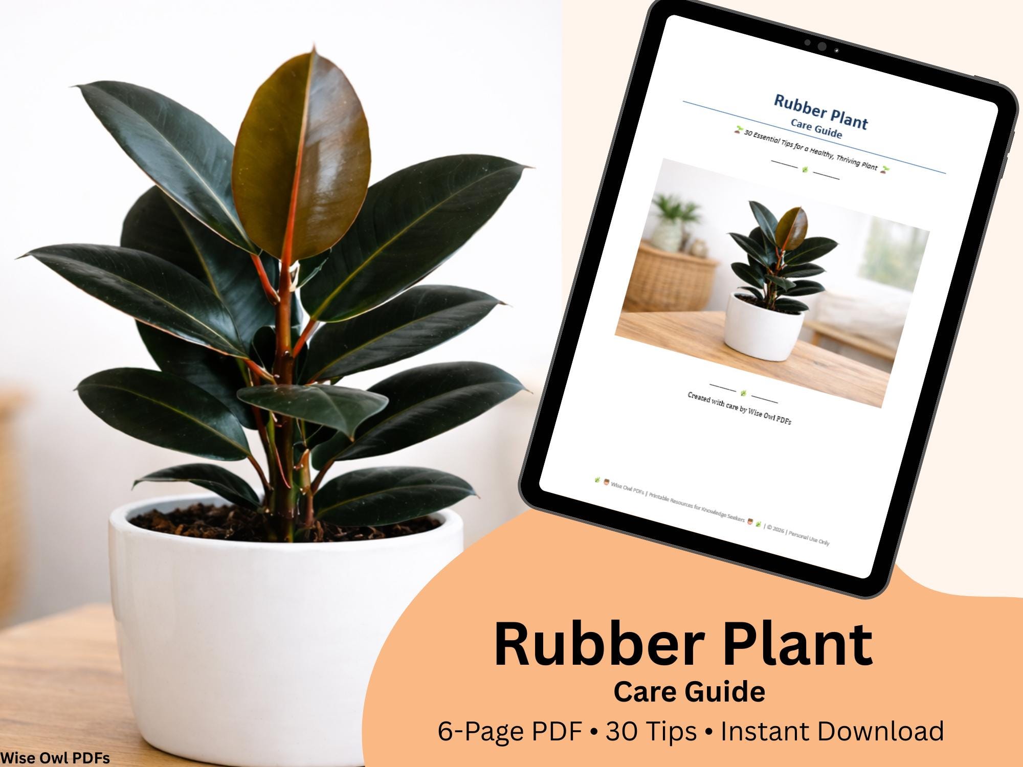 Rubber Plant Care Guide | Printable Houseplant Tips (PDF Download) - Etsy