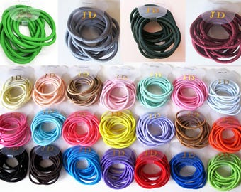 Set van 12 haarelastieken met bobbeltjes van 4 mm dik, zonder haken en stoten