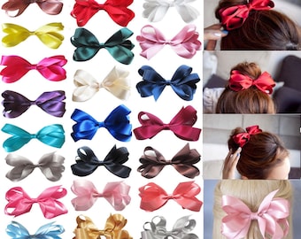 Lazos para moño de cola de caballo de 6" hechos a mano para niñas