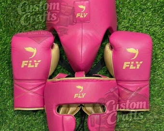 Personalisierte Echtes Rindsleder Fliegenboxen Set Professionelle Sparring & Trainingsgeräte