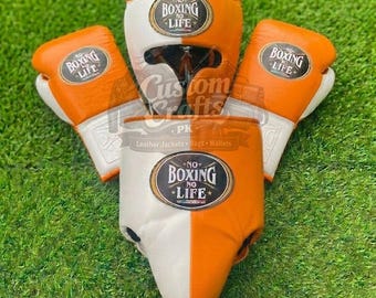 Personalized No Boxing Sparring Set Boxing Gloves, Head & Groin Guard Complete Kit