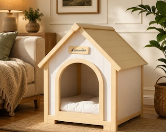 Muebles para jaulas de perros, casetas de interior para perros, muebles de madera para perros, casetas modernas para perros